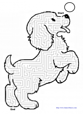 Dog Printable Mazes